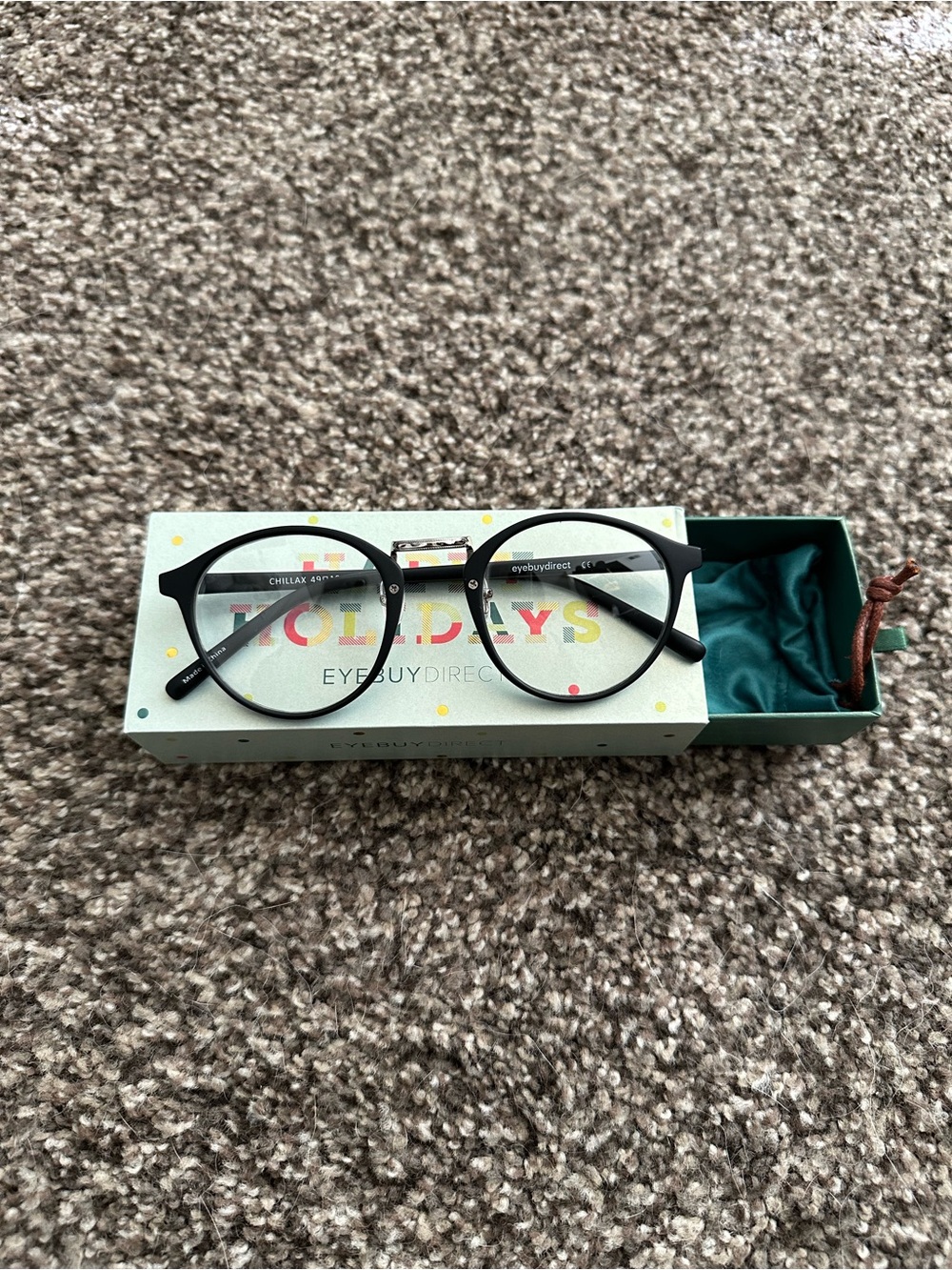 Eyebuydirect Chillax Round Matte Eyeglasses NWOT Black